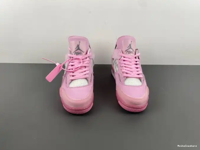MaikeSneakers X OFF-WHITE PINK JORDAN 4 0511